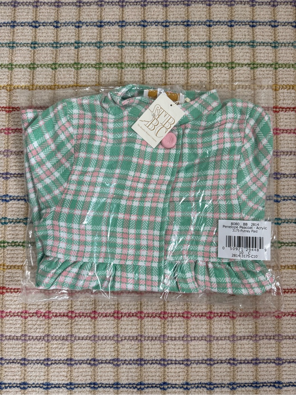 The Beaufort Bonnet Company TBBC Girls Penelope Peacoat Putney Plaid NWT Size 10